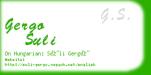 gergo suli business card